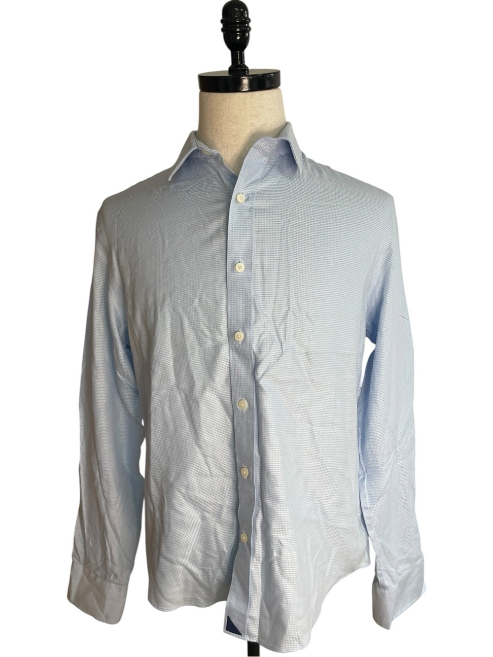 UNTUCKit Burke Wrinkle Free Slim Fit Button Down Shirt Light Blue